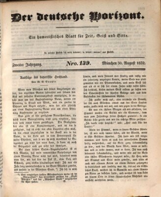 Der deutsche Horizont Donnerstag 30. August 1832