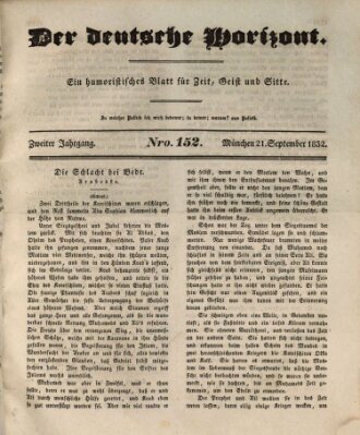 Der deutsche Horizont Freitag 21. September 1832