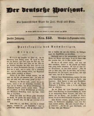 Der deutsche Horizont Sonntag 23. September 1832