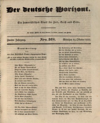 Der deutsche Horizont Freitag 19. Oktober 1832