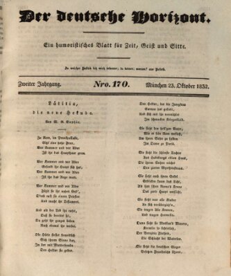 Der deutsche Horizont Dienstag 23. Oktober 1832