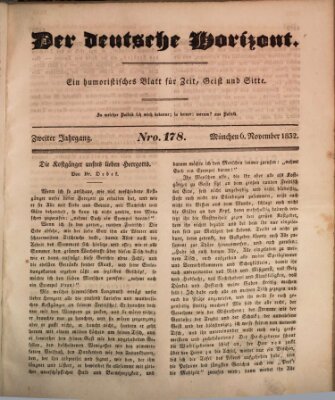 Der deutsche Horizont Dienstag 6. November 1832