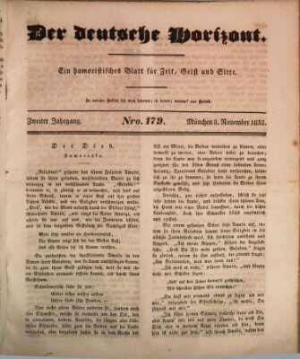 Der deutsche Horizont Donnerstag 8. November 1832