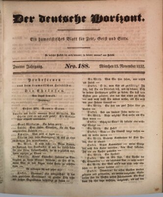 Der deutsche Horizont Freitag 23. November 1832