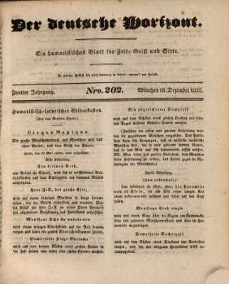 Der deutsche Horizont Dienstag 18. Dezember 1832