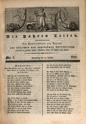 Die Jahreszeiten Donnerstag 14. Juli 1831