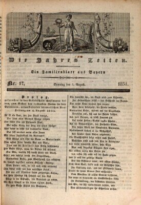 Die Jahreszeiten Sonntag 7. August 1831