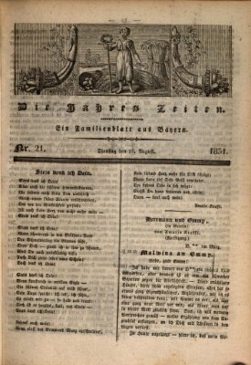 Die Jahreszeiten Dienstag 16. August 1831