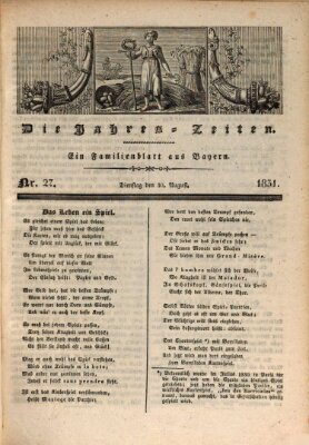 Die Jahreszeiten Dienstag 30. August 1831