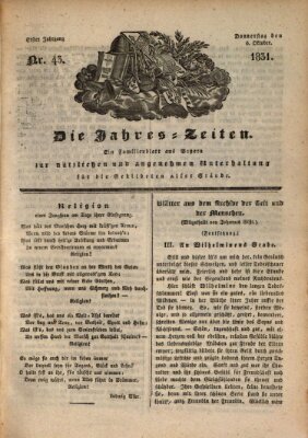 Die Jahreszeiten Donnerstag 6. Oktober 1831