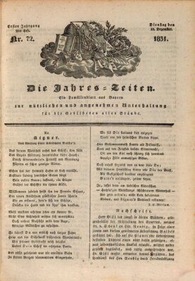 Die Jahreszeiten Dienstag 13. Dezember 1831