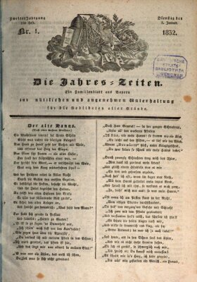 Die Jahreszeiten Montag 2. Januar 1832