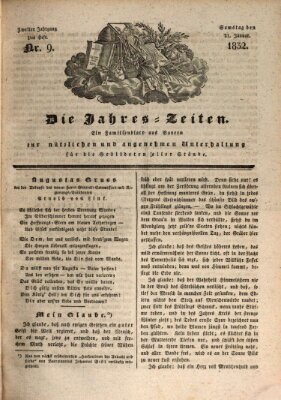 Die Jahreszeiten Samstag 21. Januar 1832