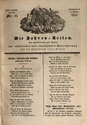 Die Jahreszeiten Samstag 11. Februar 1832