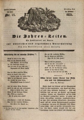 Die Jahreszeiten Dienstag 28. Februar 1832