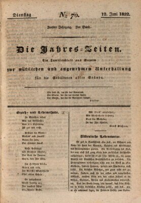 Die Jahreszeiten Dienstag 12. Juni 1832