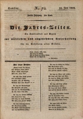 Die Jahreszeiten Samstag 16. Juni 1832