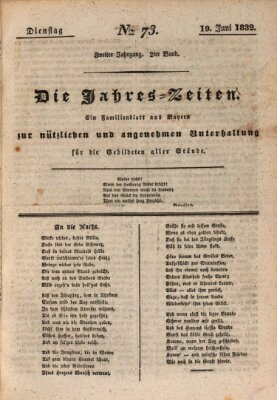 Die Jahreszeiten Dienstag 19. Juni 1832