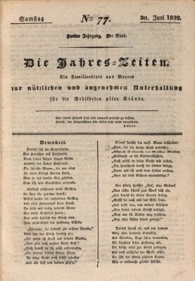 Die Jahreszeiten Samstag 30. Juni 1832