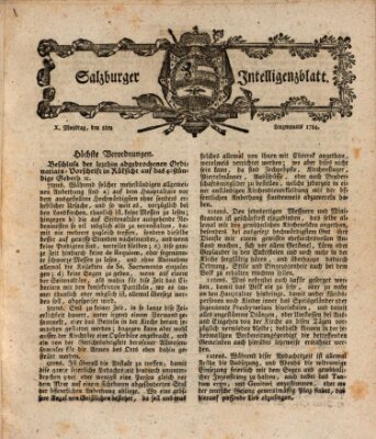 Salzburger Intelligenzblatt Montag 8. März 1784