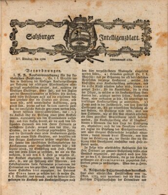 Salzburger Intelligenzblatt Dienstag 13. April 1784