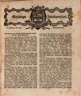 Salzburger Intelligenzblatt Montag 17. Mai 1784