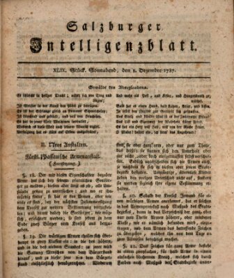 Salzburger Intelligenzblatt Samstag 8. Dezember 1787