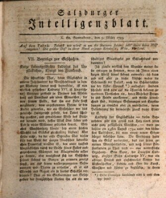 Salzburger Intelligenzblatt Samstag 9. März 1793