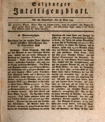 Salzburger Intelligenzblatt Samstag 18. Mai 1793