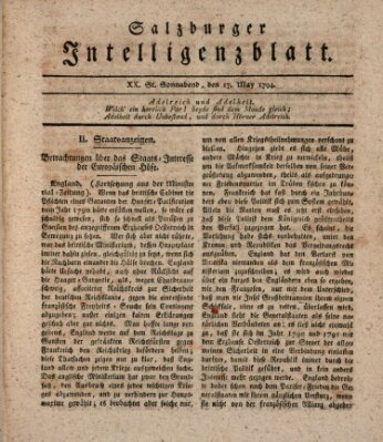 Salzburger Intelligenzblatt Samstag 17. Mai 1794