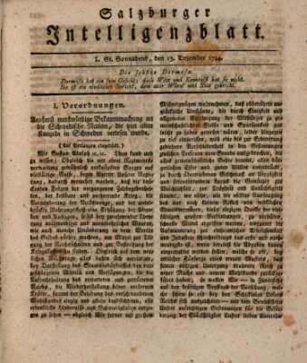 Salzburger Intelligenzblatt Samstag 13. Dezember 1794