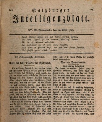 Salzburger Intelligenzblatt Samstag 15. April 1797