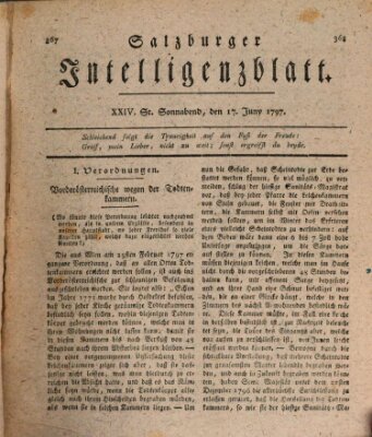 Salzburger Intelligenzblatt Samstag 17. Juni 1797