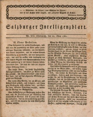 Salzburger Intelligenzblatt Mittwoch 25. Mai 1785