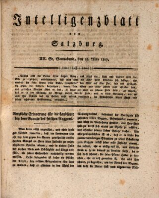 Intelligenzblatt von Salzburg (Salzburger Intelligenzblatt) Samstag 16. Mai 1807