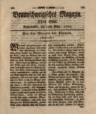 Braunschweigisches Magazin (Braunschweigische Anzeigen) Samstag 13. März 1790