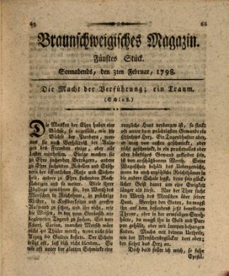 Braunschweigisches Magazin (Braunschweigische Anzeigen) Samstag 3. Februar 1798