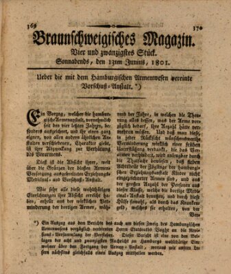 Braunschweigisches Magazin (Braunschweigische Anzeigen) Samstag 13. Juni 1801