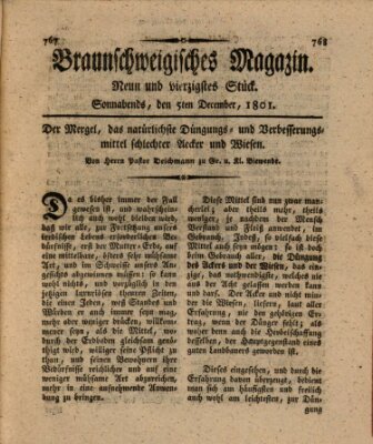 Braunschweigisches Magazin (Braunschweigische Anzeigen) Samstag 5. Dezember 1801