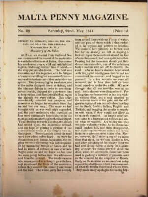 Malta penny magazine Samstag 22. Mai 1841