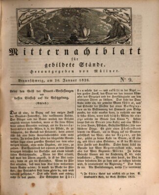 Mitternachtblatt für gebildete Stände Freitag 20. Januar 1826