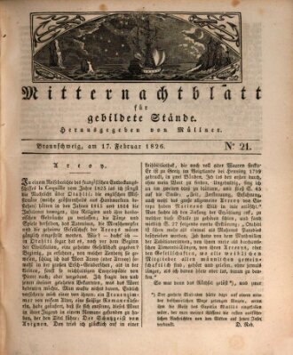 Mitternachtblatt für gebildete Stände Freitag 17. Februar 1826