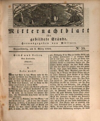 Mitternachtblatt für gebildete Stände Mittwoch 8. März 1826