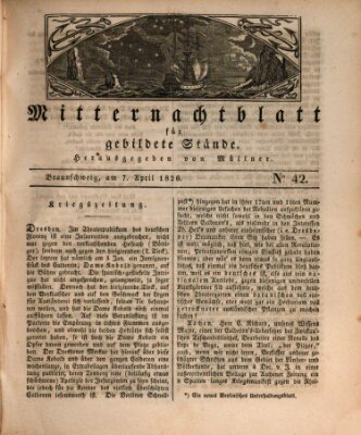 Mitternachtblatt für gebildete Stände Freitag 7. April 1826