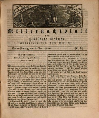 Mitternachtblatt für gebildete Stände Montag 5. Juni 1826