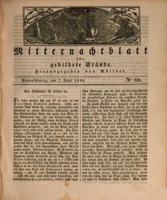 Mitternachtblatt für gebildete Stände Mittwoch 7. Juni 1826