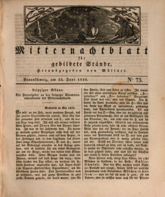 Mitternachtblatt für gebildete Stände Freitag 23. Juni 1826