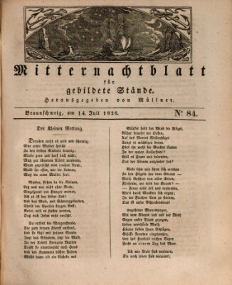 Mitternachtblatt für gebildete Stände Freitag 14. Juli 1826