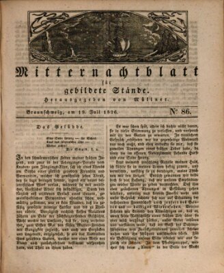 Mitternachtblatt für gebildete Stände Mittwoch 19. Juli 1826