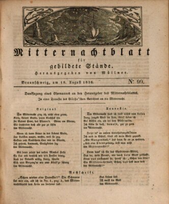 Mitternachtblatt für gebildete Stände Freitag 18. August 1826